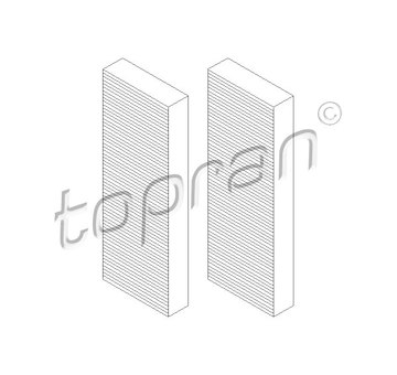 Filtr, vzduch v interiéru TOPRAN 112 296