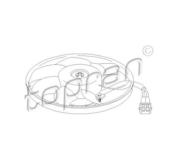 Větrák, chlazení motoru TOPRAN 111 438