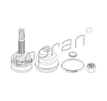 Sada kloubů, hnací hřídel TOPRAN 206 113