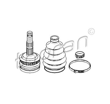 Sada kloubů, hnací hřídel TOPRAN 206 324