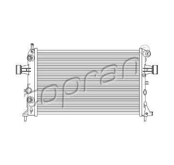 Chladič, chlazení motoru TOPRAN 206 972