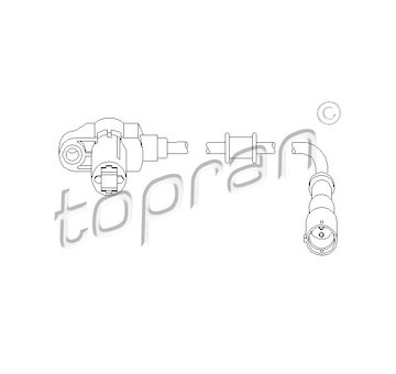 Snímač, počet otáček kol TOPRAN 207 449