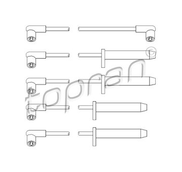 Sada kabelů pro zapalování TOPRAN 300 705