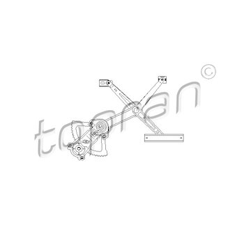 Zvedací zařízení oken TOPRAN 401 428