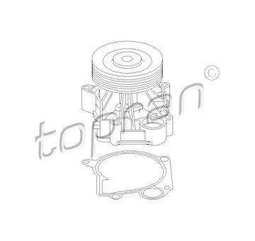 Vodní čerpadlo, chlazení motoru TOPRAN 500 310