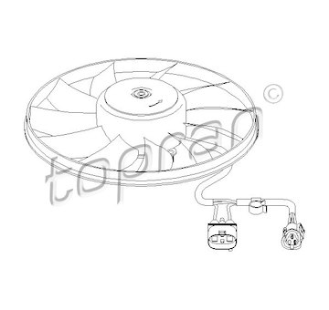 Větrák, chlazení motoru TOPRAN 112 321