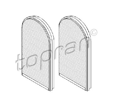 Filtr, vzduch v interiéru TOPRAN 500 223