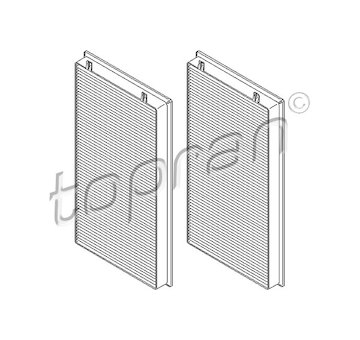 Filtr, vzduch v interiéru TOPRAN 501 646