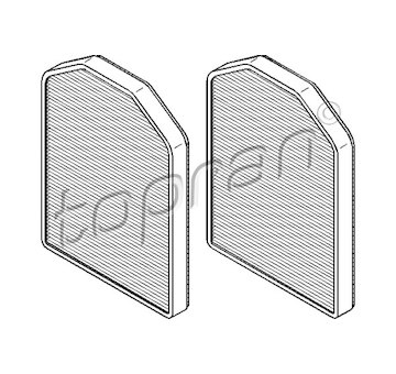 Filtr, vzduch v interiéru TOPRAN 113 278