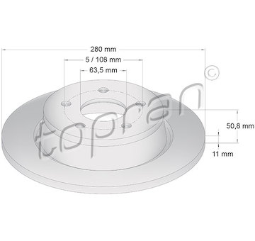Brzdový kotouč TOPRAN 304 249