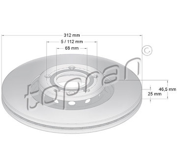 Brzdový kotouč TOPRAN 110 078