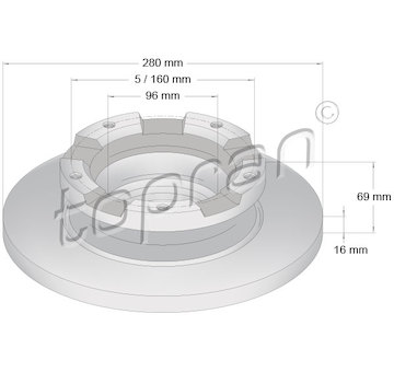 Brzdový kotouč TOPRAN 303 971
