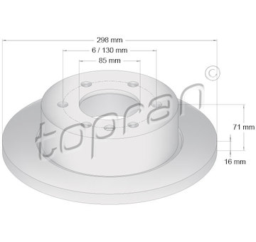 Brzdový kotouč TOPRAN 111 654