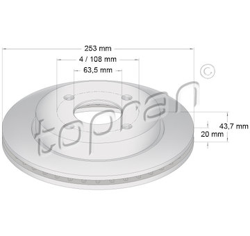 Brzdový kotouč TOPRAN 300 267