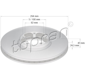 Brzdový kotouč TOPRAN 302 087