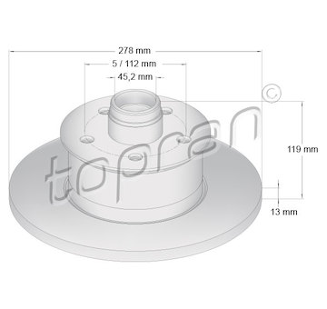 Brzdový kotouč TOPRAN 103 263