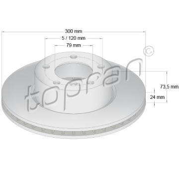 Brzdový kotouč TOPRAN 500 947