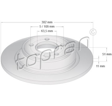 Brzdový kotouč TOPRAN 303 969