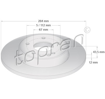 Brzdový kotouč TOPRAN 400 852