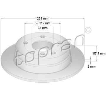 Brzdový kotouč TOPRAN 401 386