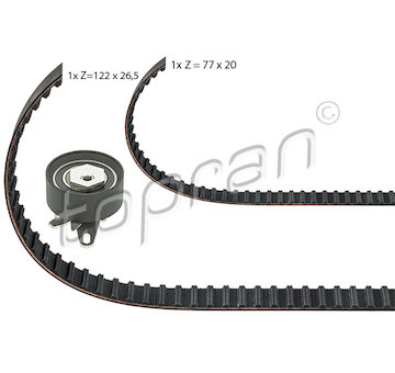 ozubení,sada rozvodového řemene TOPRAN 111 206