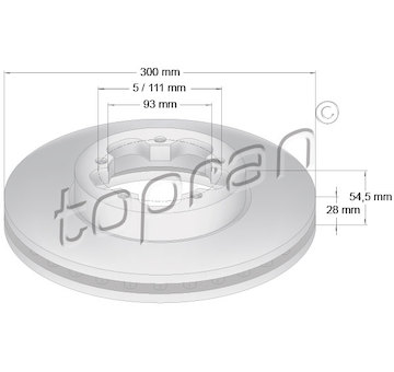 Brzdový kotouč TOPRAN 303 975