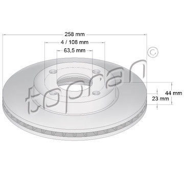 Brzdový kotouč TOPRAN 303 974