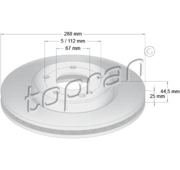 Brzdový kotouč TOPRAN 401 384