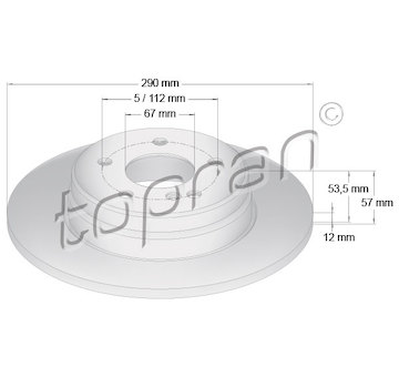Brzdový kotouč TOPRAN 400 862