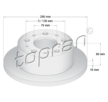Brzdový kotouč TOPRAN 722 597