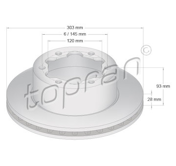 Brzdový kotouč TOPRAN 111 653