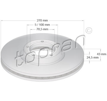 Brzdový kotouč TOPRAN 301 166