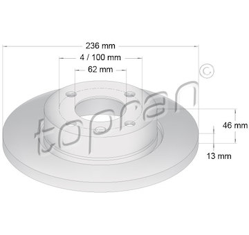 Brzdový kotouč TOPRAN 110 641