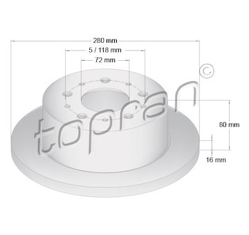 Brzdový kotouč TOPRAN 722 596