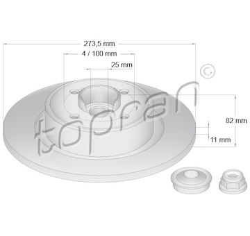 Brzdový kotouč TOPRAN 700 642