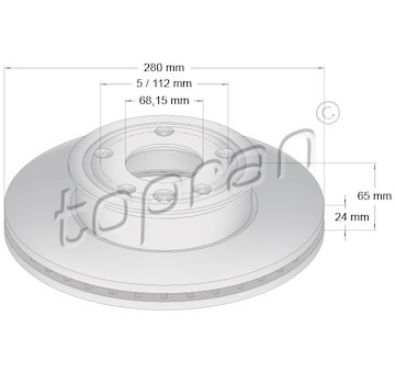 Brzdový kotouč TOPRAN 104 087