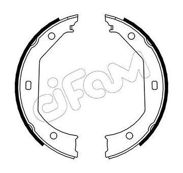 Sada brzdových čelistí, parkovací brzda CIFAM 153-017