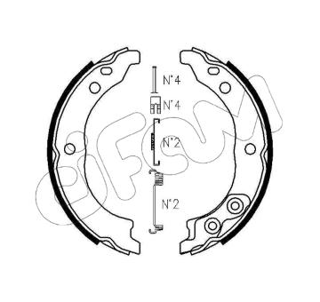 Sada brzdových čelistí, parkovací brzda CIFAM 153-089K