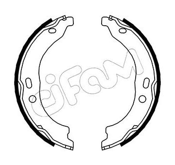 Sada brzdových čelistí, parkovací brzda CIFAM 153-094