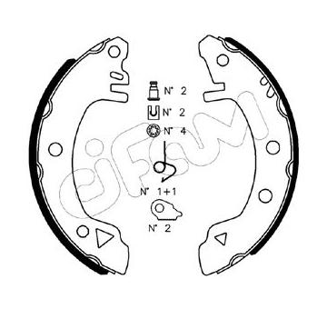 Sada brzdových čelistí CIFAM 153-112K