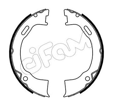 Sada brzdových čelistí, parkovací brzda CIFAM 153-146