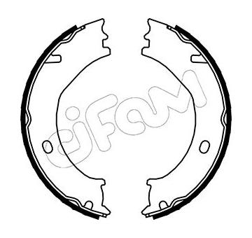 Sada brzdových čelistí, parkovací brzda CIFAM 153-163