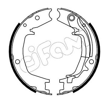 Sada brzdových čelistí, parkovací brzda CIFAM 153-179Y
