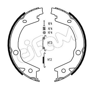 Sada brzd. čeľustí parkov. brzdy CIFAM 153-184K