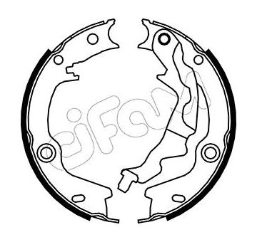 Sada brzdových čelistí, parkovací brzda CIFAM 153-187