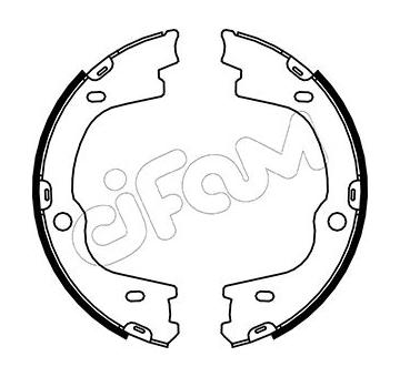 Sada brzdových čelistí, parkovací brzda CIFAM 153-188