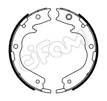 Sada brzdových čelistí, parkovací brzda CIFAM 153-195