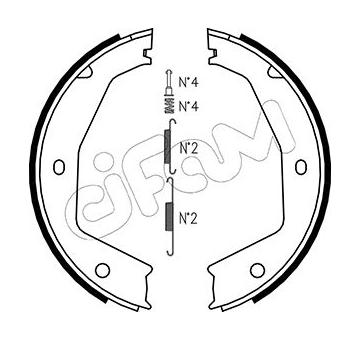 Sada brzd. čeľustí parkov. brzdy CIFAM 153-197K