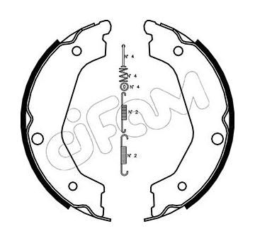 Sada brzd. čeľustí parkov. brzdy CIFAM 153-227K