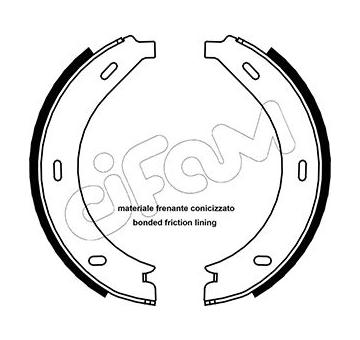 Sada brzdových čelistí, parkovací brzda CIFAM 153-236